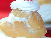 Délicieuse chou crème fouettée.