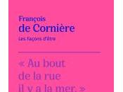 (Note lecture) François Cornière, façons d'être, Jacques Morin