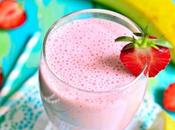 Smoothie fraise banane riche protéines