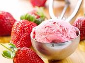 Crème glacée fraises dessert irrésistible quand fait chaud.