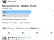 Elon Musk réactive compte Trump Twitter