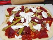 Pizza legumes viande grisons