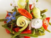 Salade haricots verts, tomates confites chou-rave (Vegan)