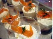 Verrines légères saumon fumé